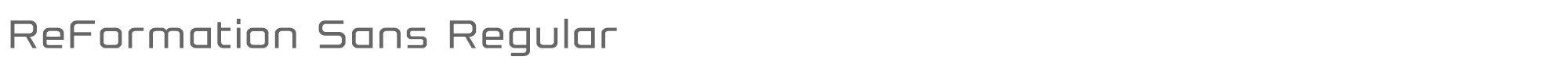 Sample characters ReFormation Sans Font